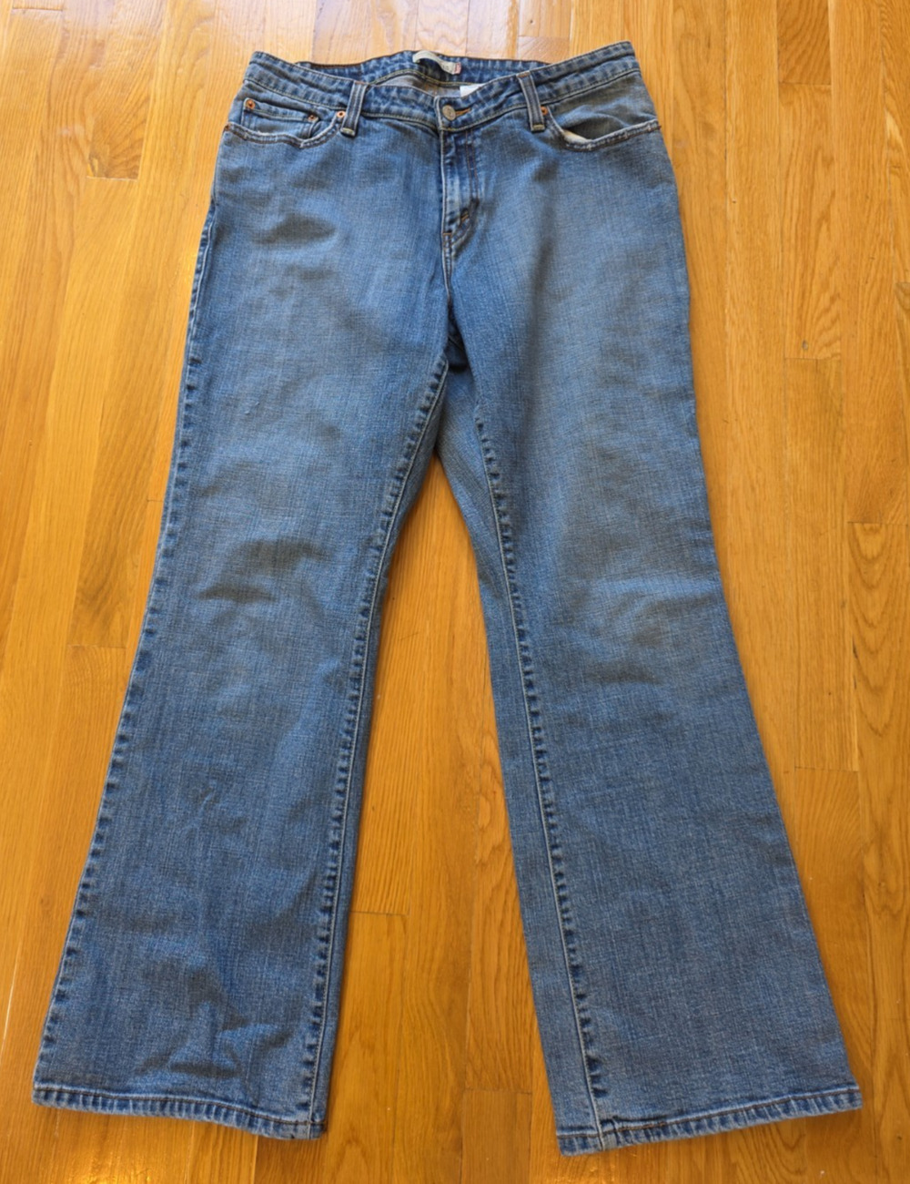 Levi's 515 Bootcut Jeans Womens 16M Blue Denim Mid Rise Stretch Classic Fit